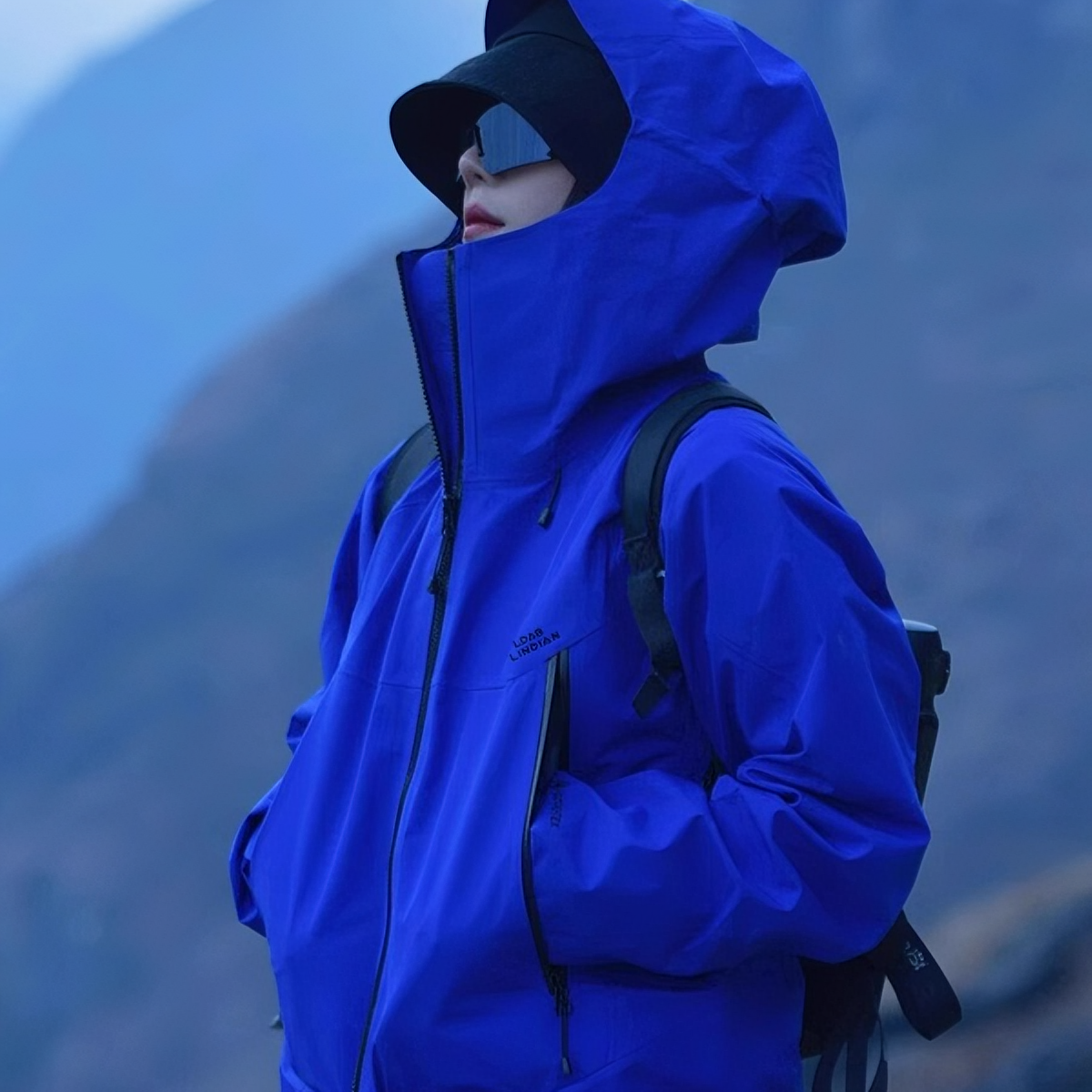 芙沿蓝色冲锋衣外套男女2025新款春秋季户外三合一防风防水登山服