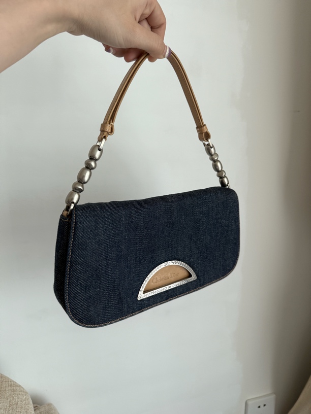 95新 DIOR/迪奥 dior 牙牙 牛仔半月腋下包