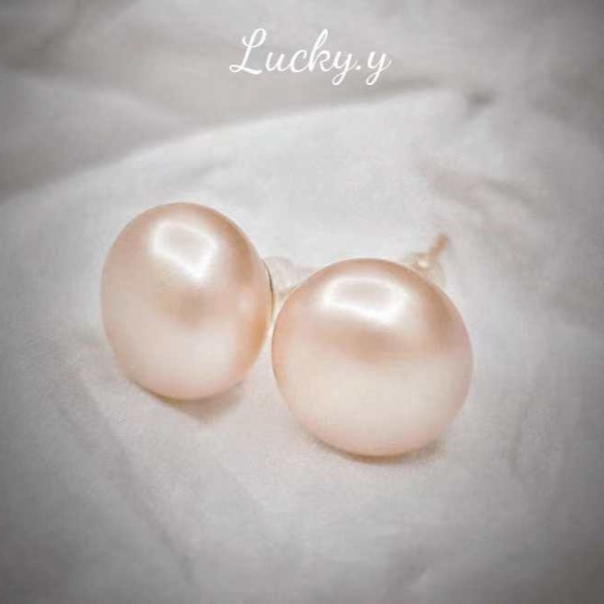 铜合金仿珍珠耳饰  Z041 幸*（香槟酱果）秋冬通勤 耳钉