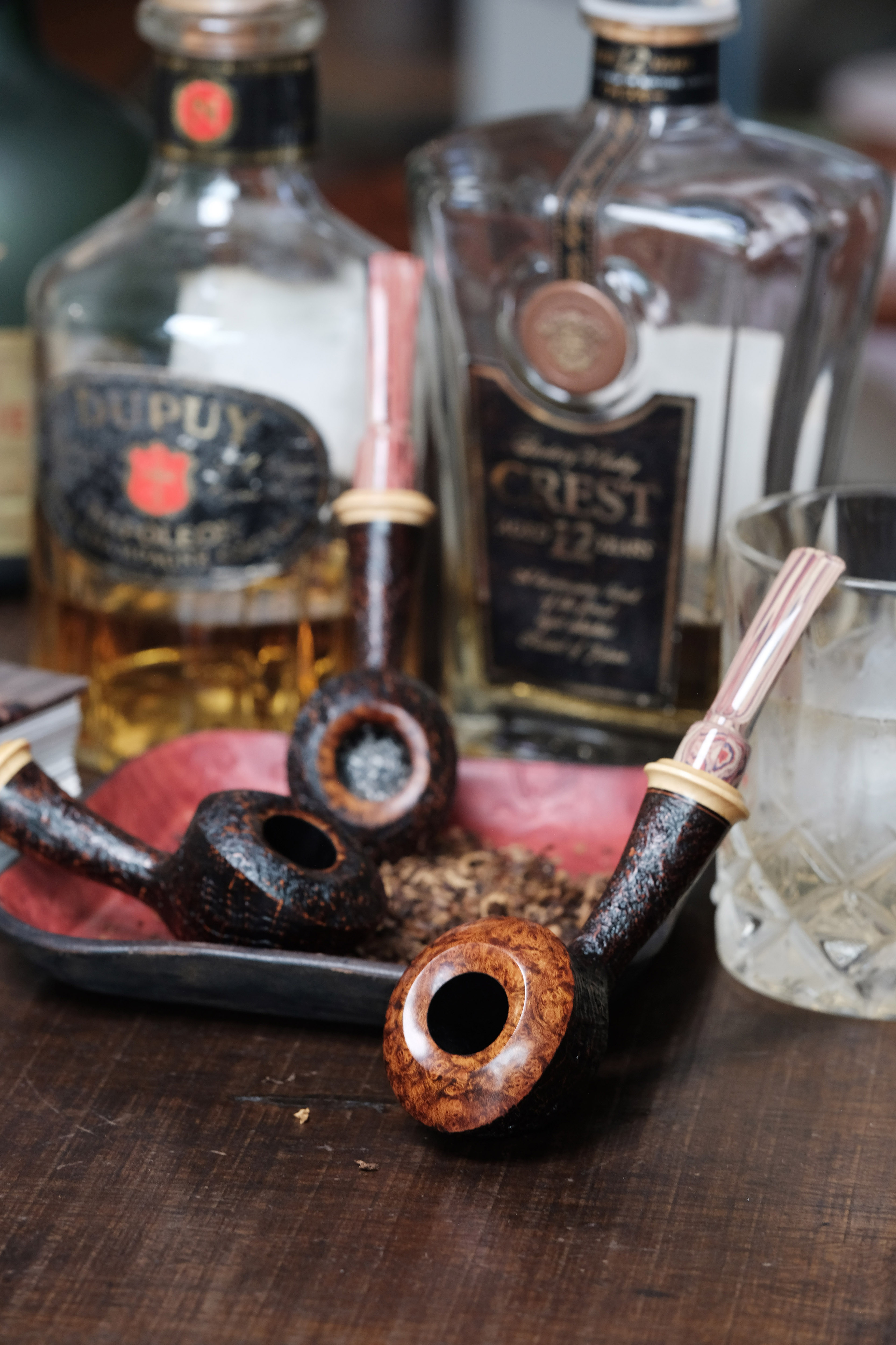 【长柄橡果】【三石烟斗工作室】意大利料石楠木小弯斗坎伯兰烟嘴