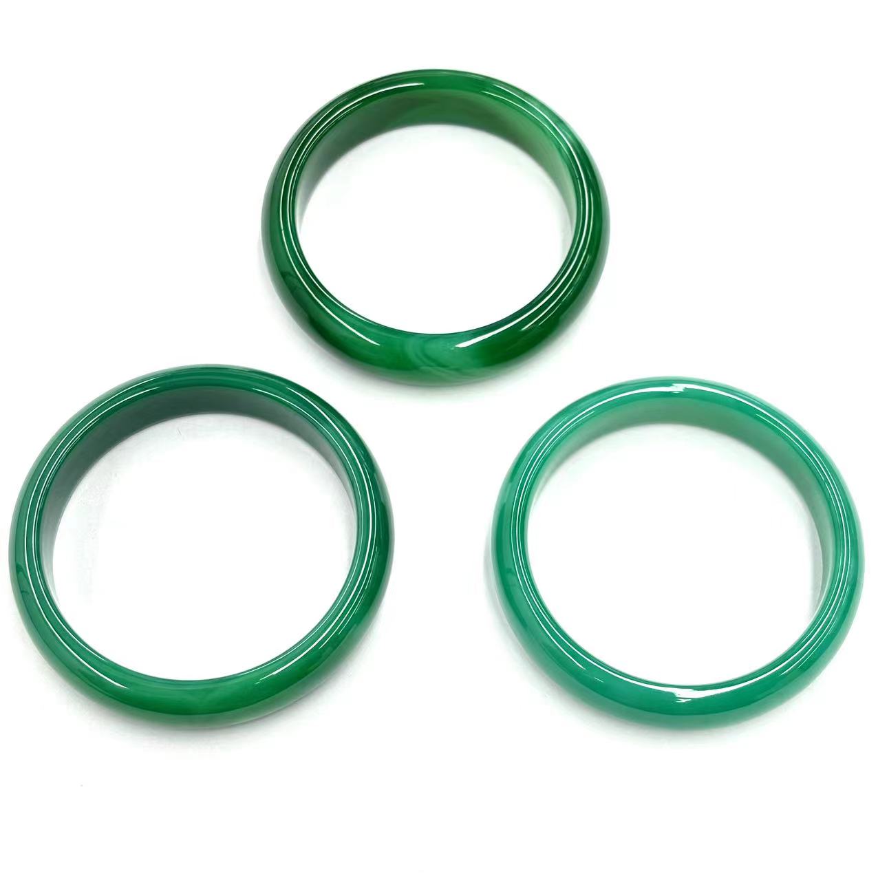 【符老板】s1398-国风气质翠青冰魄玛瑙手镯-多样性只发一件-赠礼盒