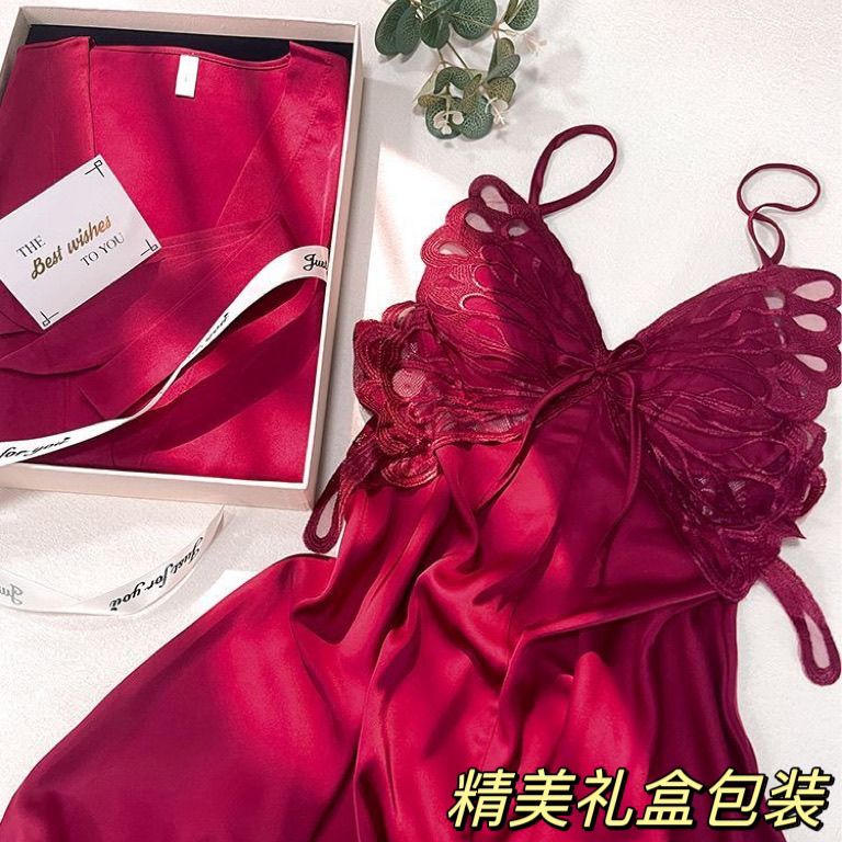 结婚礼物送新人新婚礼品新娘闺蜜订婚性感红色睡衣礼盒装高档实用