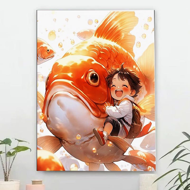 【艳儿】十字绣2024新款锦鲤少年60✖️85客厅40色