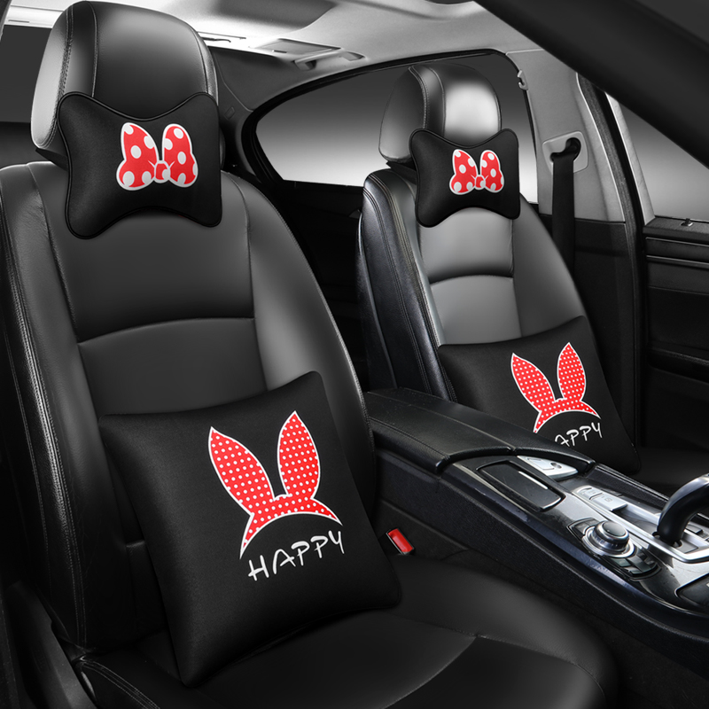 特价卡通汽车头枕护颈枕一对车载靠枕车内座椅腰靠可爱车用靠垫