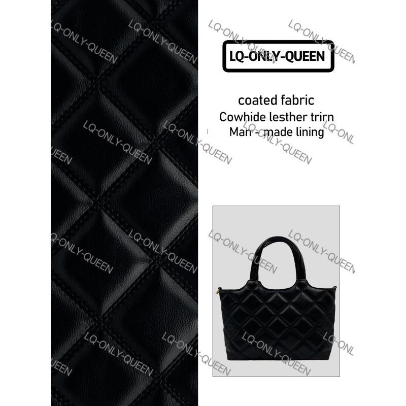 LQ-ONLY-QUEEN手工真皮女包手提菱格黑色