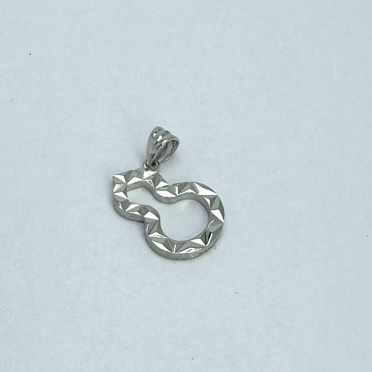 铂金PT950葫芦镂空棱面简约时尚吊坠