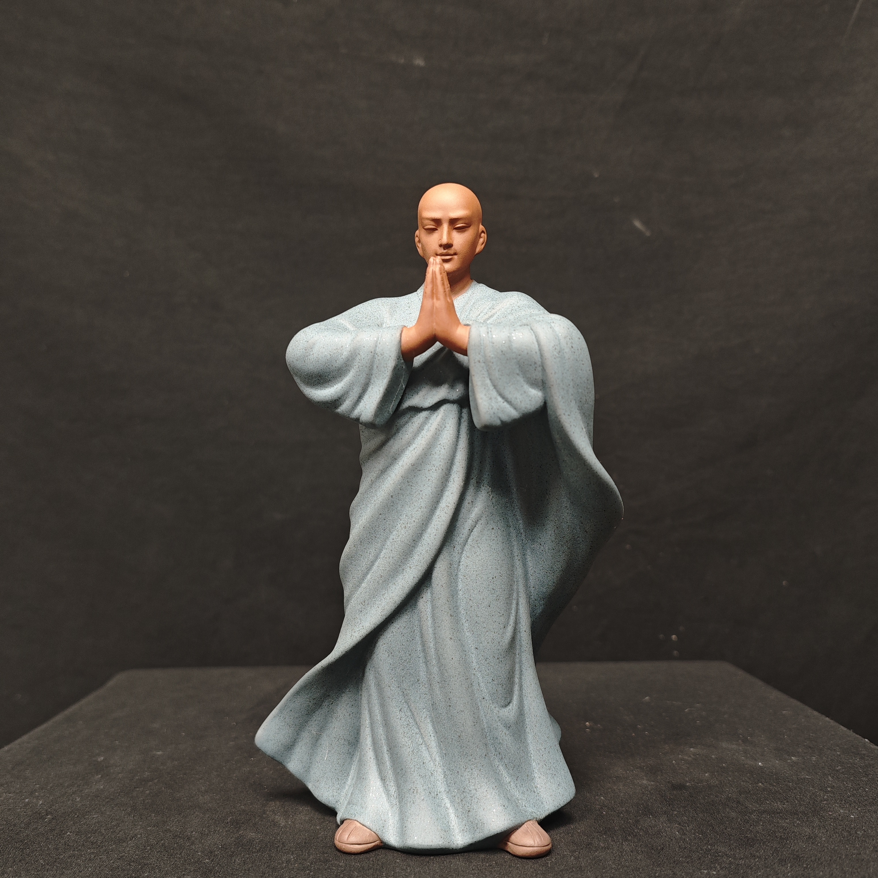 紫砂无心和尚大玄关书桌茶台柜子摆件