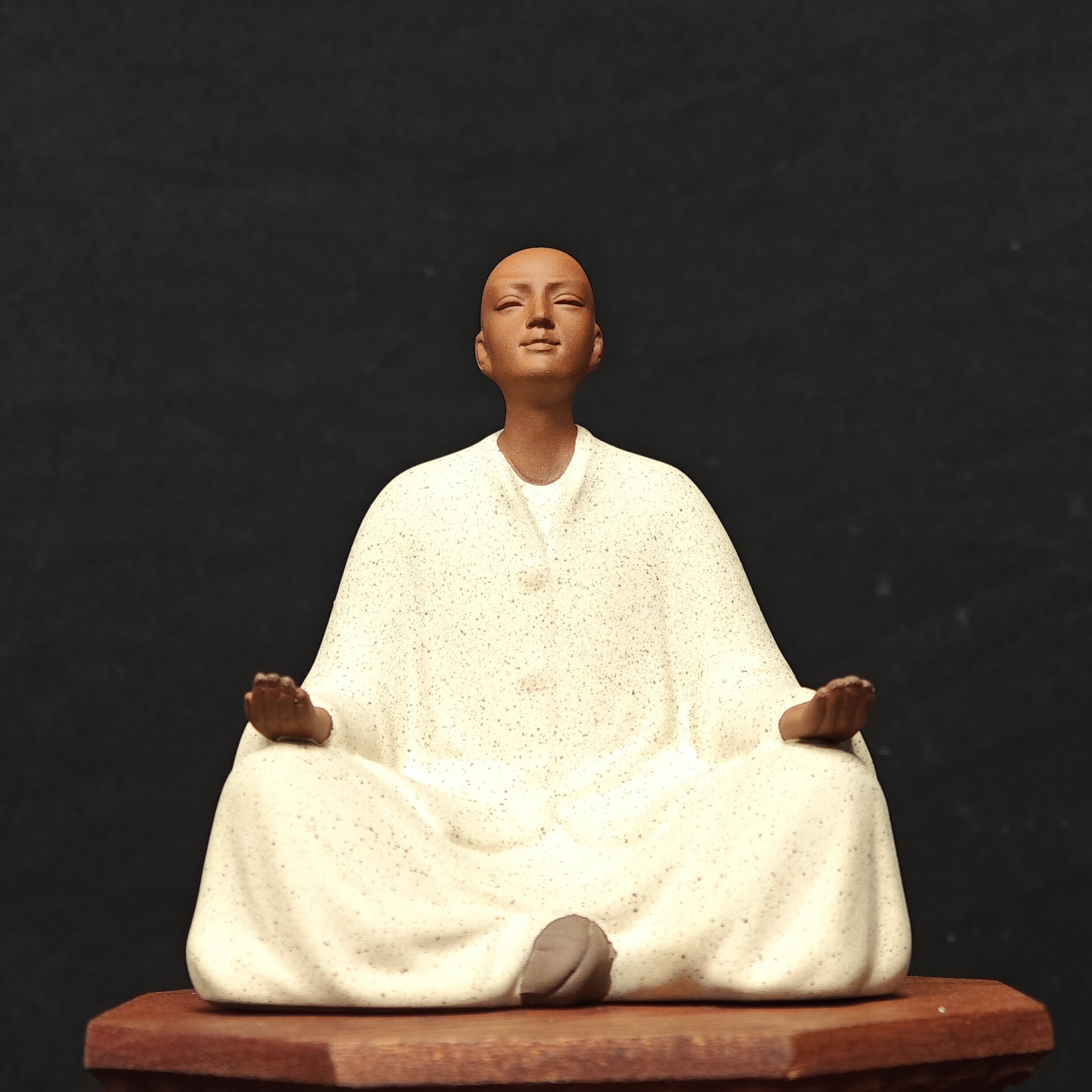 紫砂禅思禅定和尚玄关书桌茶台柜子摆件