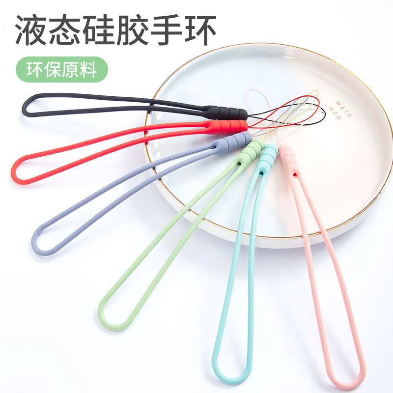 手机壳挂绳挂脖绳子短款腕带吊绳手腕液态硅胶链防丢绳短挂手防摔