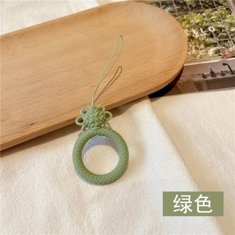 手机挂绳中国结硅胶指环扣液态钥匙短款手绳u盘吊绳防丢挂件网红