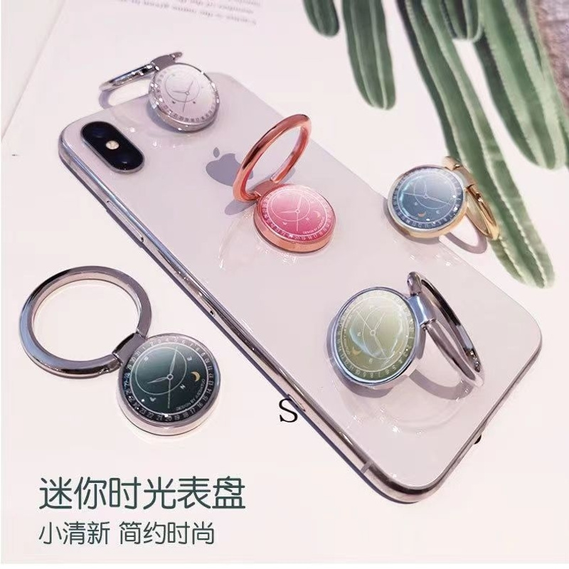 时尚手机指环支架网红钟表金属指环扣手机扣男女多功能手机壳通用