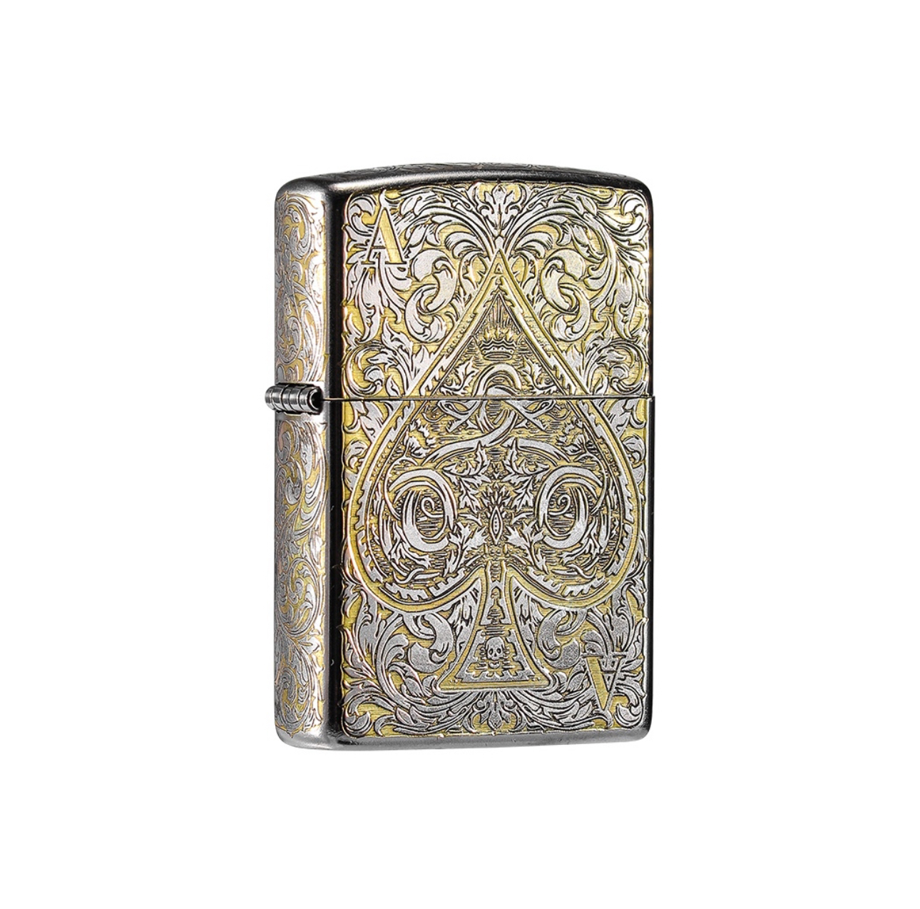 zippo打火机美国 DZ-00033 精雕黑桃A 国行定制 DYJ1