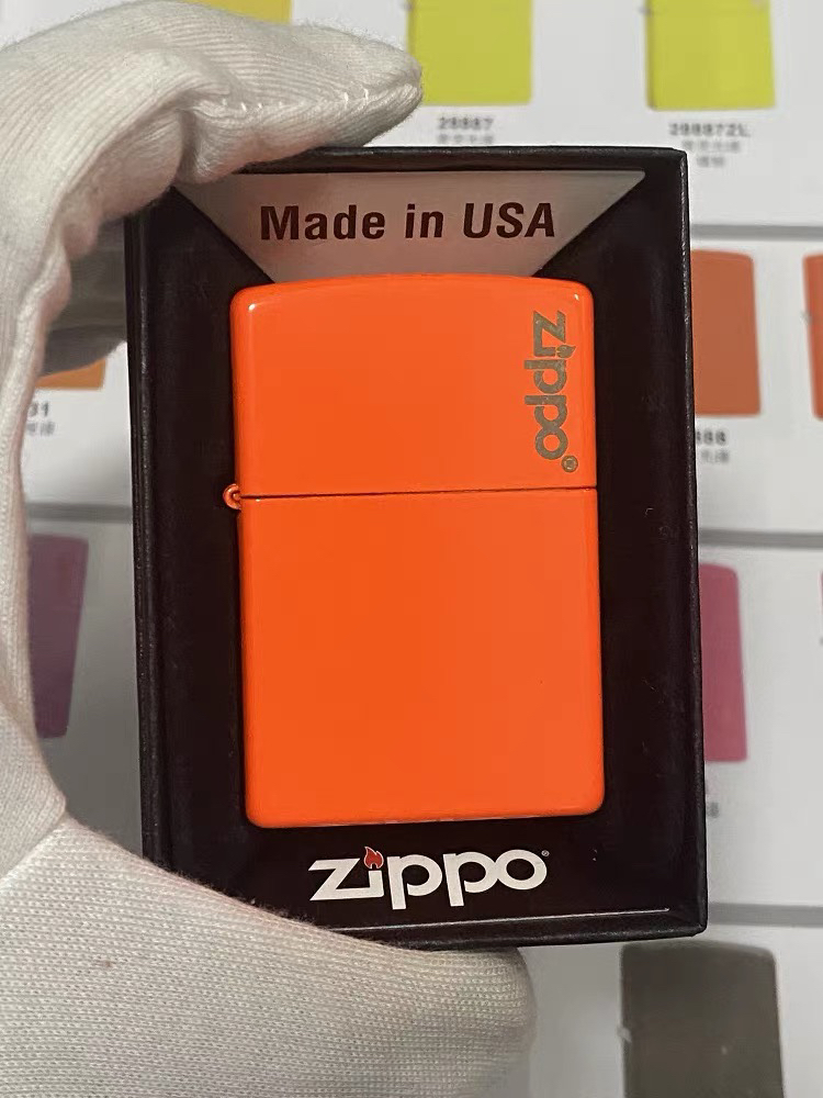 zippo打火机美国 28888ZL 橙霓虹商标 美版原版 TC9901LQ