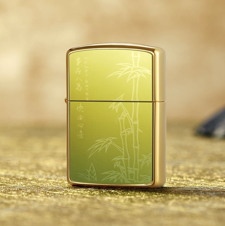 Zippo打火机美国 LZE-0977-C01 竹韵清风套装中版原版TCJ1