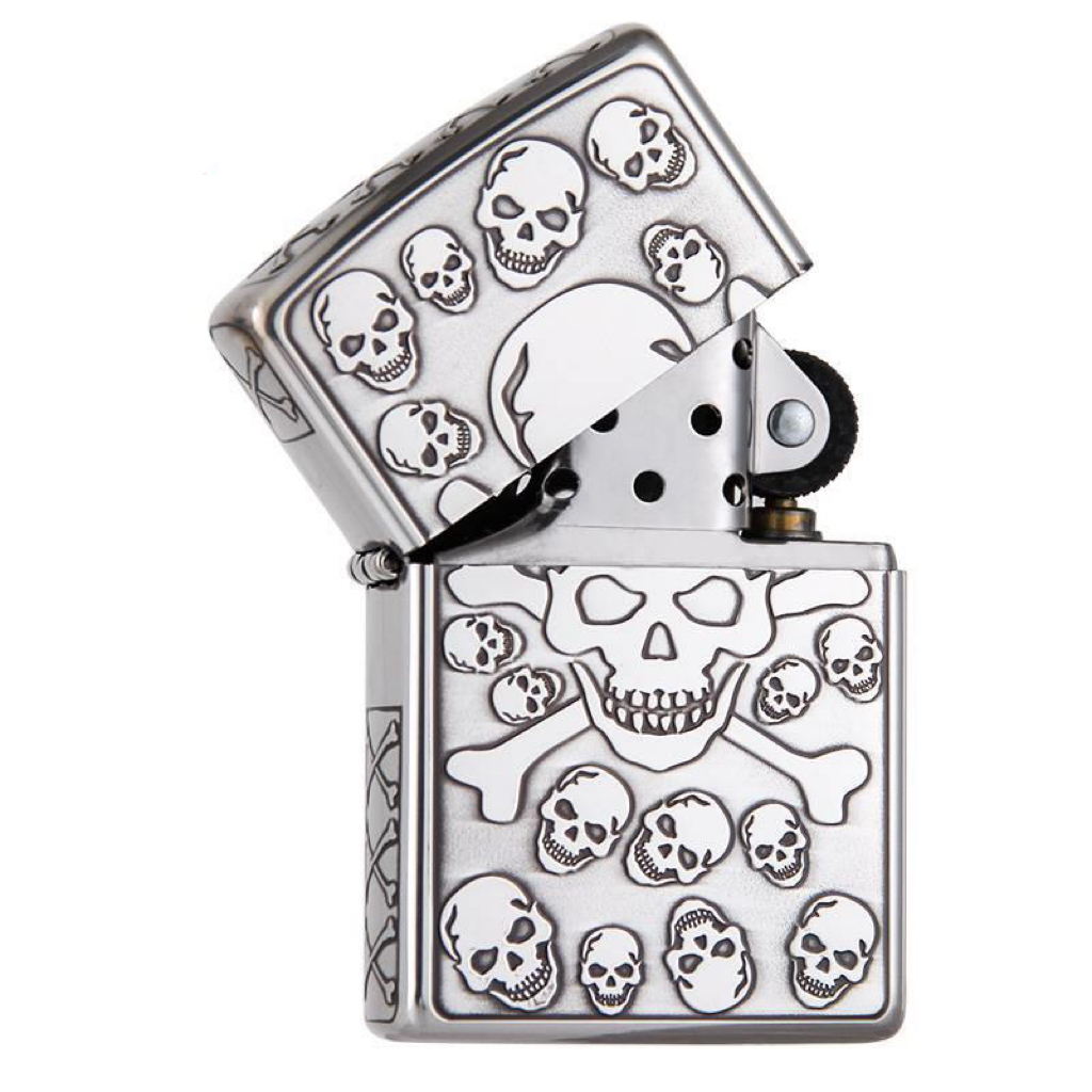 Zippo 打火机美国 ZBT-3-9b 亡灵 银色日版原版 RBJ1