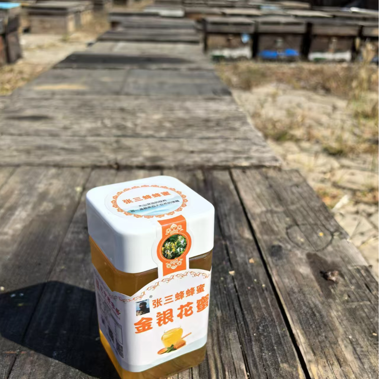 张三蜂金银花蜜 一斤装一瓶 金银花蜜