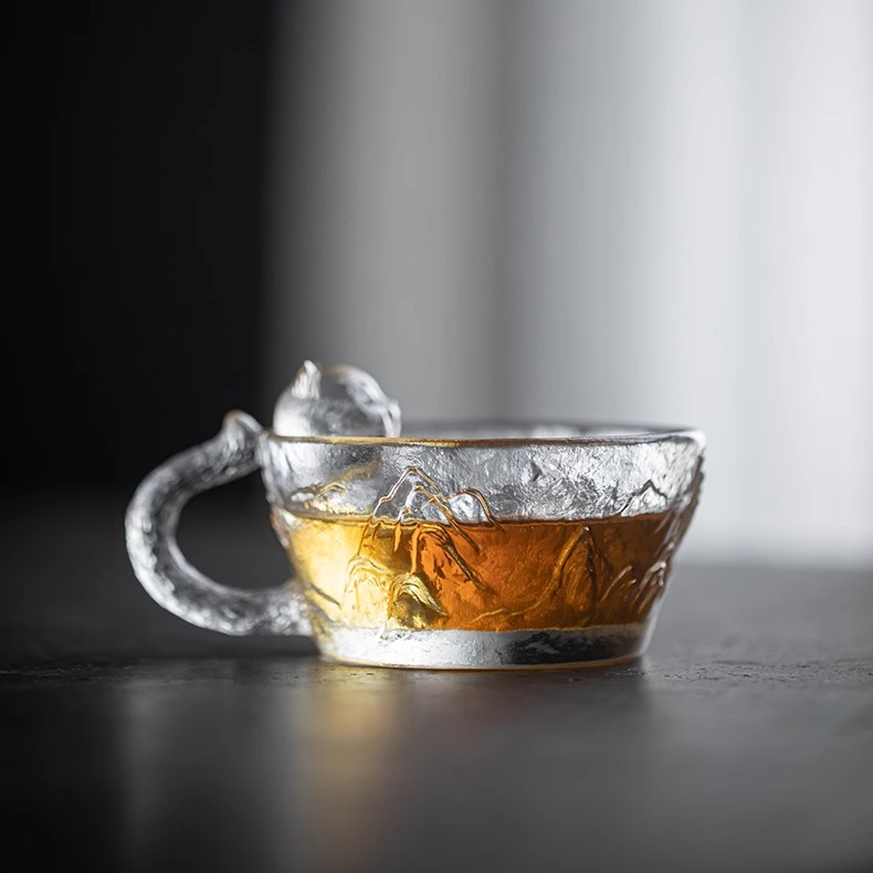 【嘟嘟公猫100ml】古法琉璃创意杯家用加厚耐热茶杯