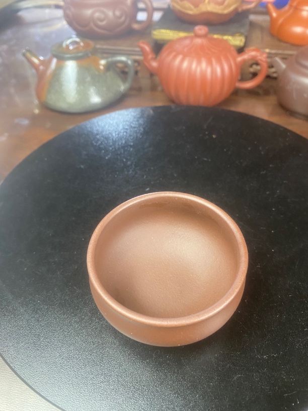 宜兴紫砂黄龙山原矿紫泥主人杯客杯70CC半手工制作