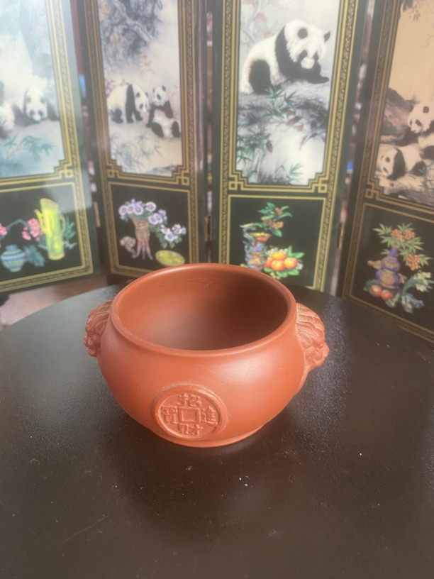 宜兴小口杯紫砂壶茶具朱泥主人杯不烫手浮雕主人杯紫砂杯茶杯水杯