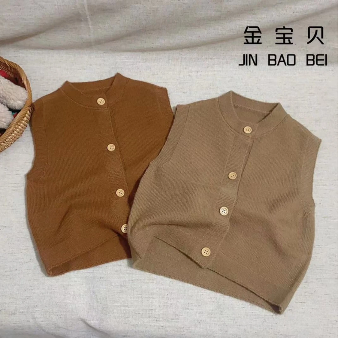 A126新款2025秋款毛衣男女马甲儿童毛线衫童装无袖毛衣男童春秋款