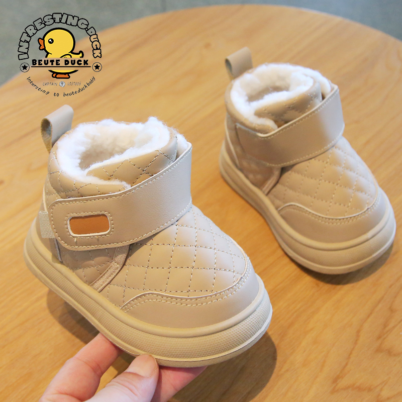 BEUTE DUCK男童雪地靴爆款儿童棉鞋加厚外穿宝宝冬天鞋子女孩保暖