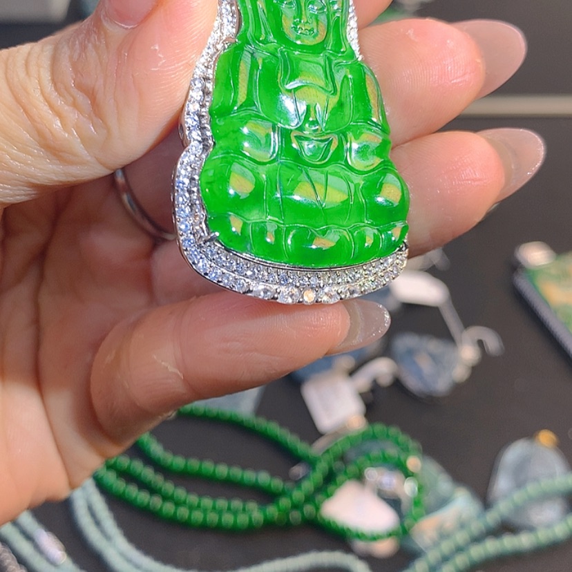【闪购商品】翡翠颈饰银S925镶嵌