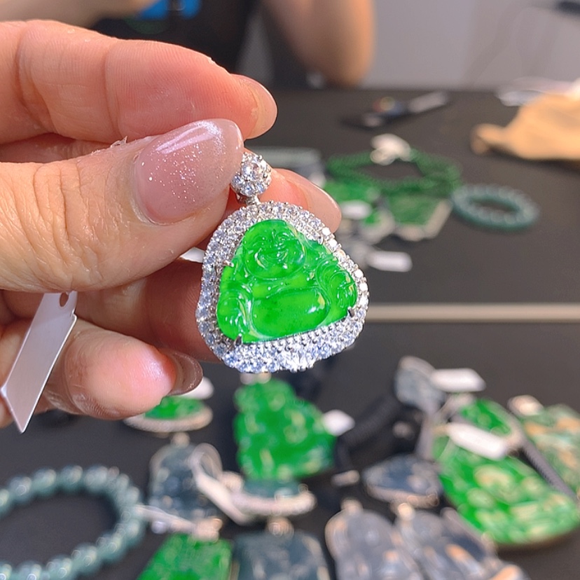 【闪购商品】翡翠颈饰银S925镶嵌