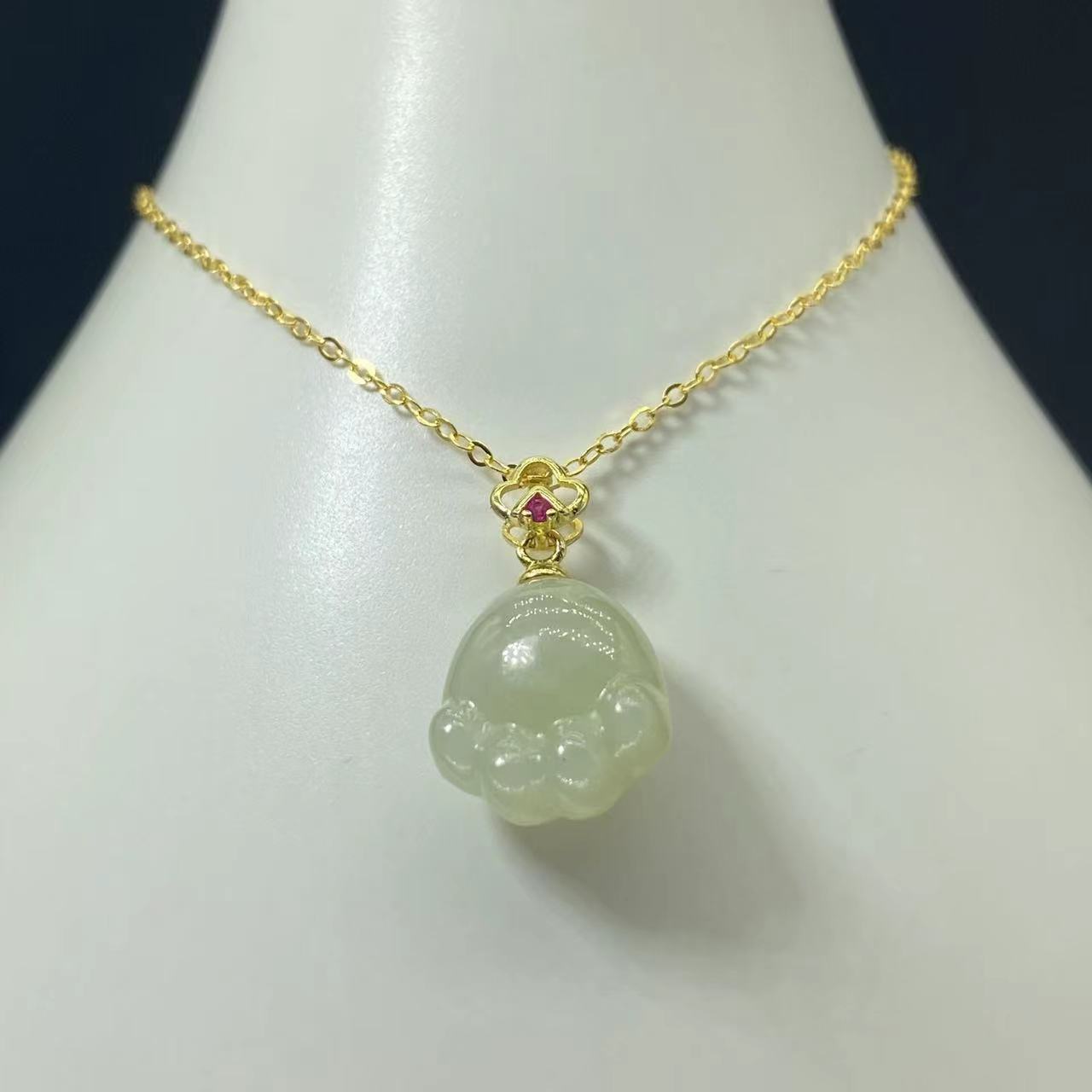 万司珍/1820和田玉猫爪吊坠1-YDY0送礼