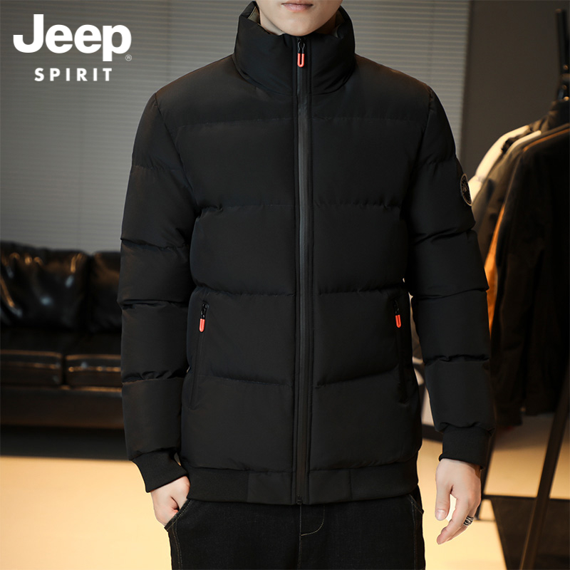 JEEP/吉普棉衣男外套秋冬韩版潮流时尚棉袄上衣加厚保暖立领棉服
