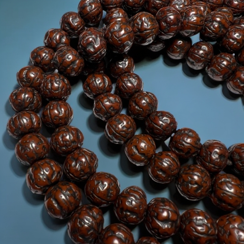 【呀拉索】大尺寸金刚菩提脖挂可做手串 纯手工盘玩 朱砂供色泽红润
