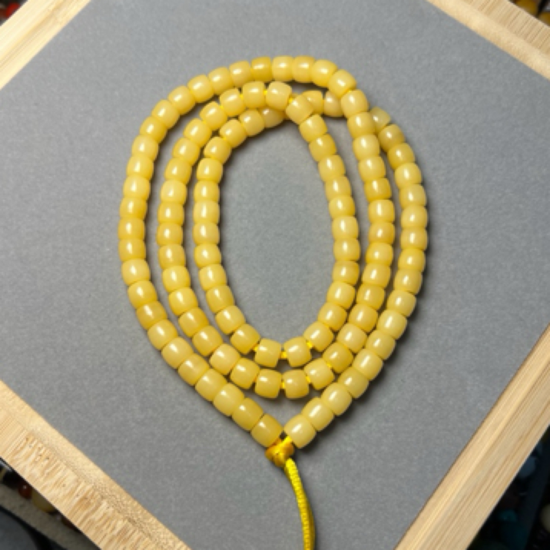 非金属树脂手链 【呀啦索】念珠108颗/手串满玉化直径0.8油性足