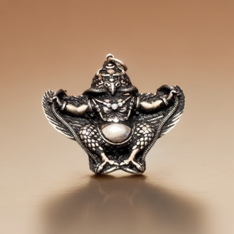 吊坠足银 大鹏鸟挂件 吊坠 纯手工雕刻 做工精致 品相完好 藏传