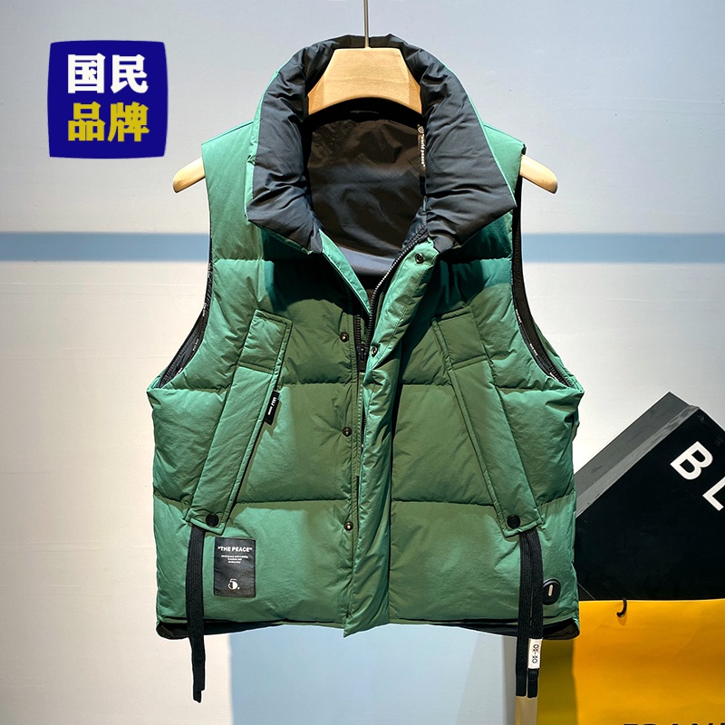 【2023爆款冬季新款男士潮牌潮流设计感棉马甲】加厚棉背心宽松港HM