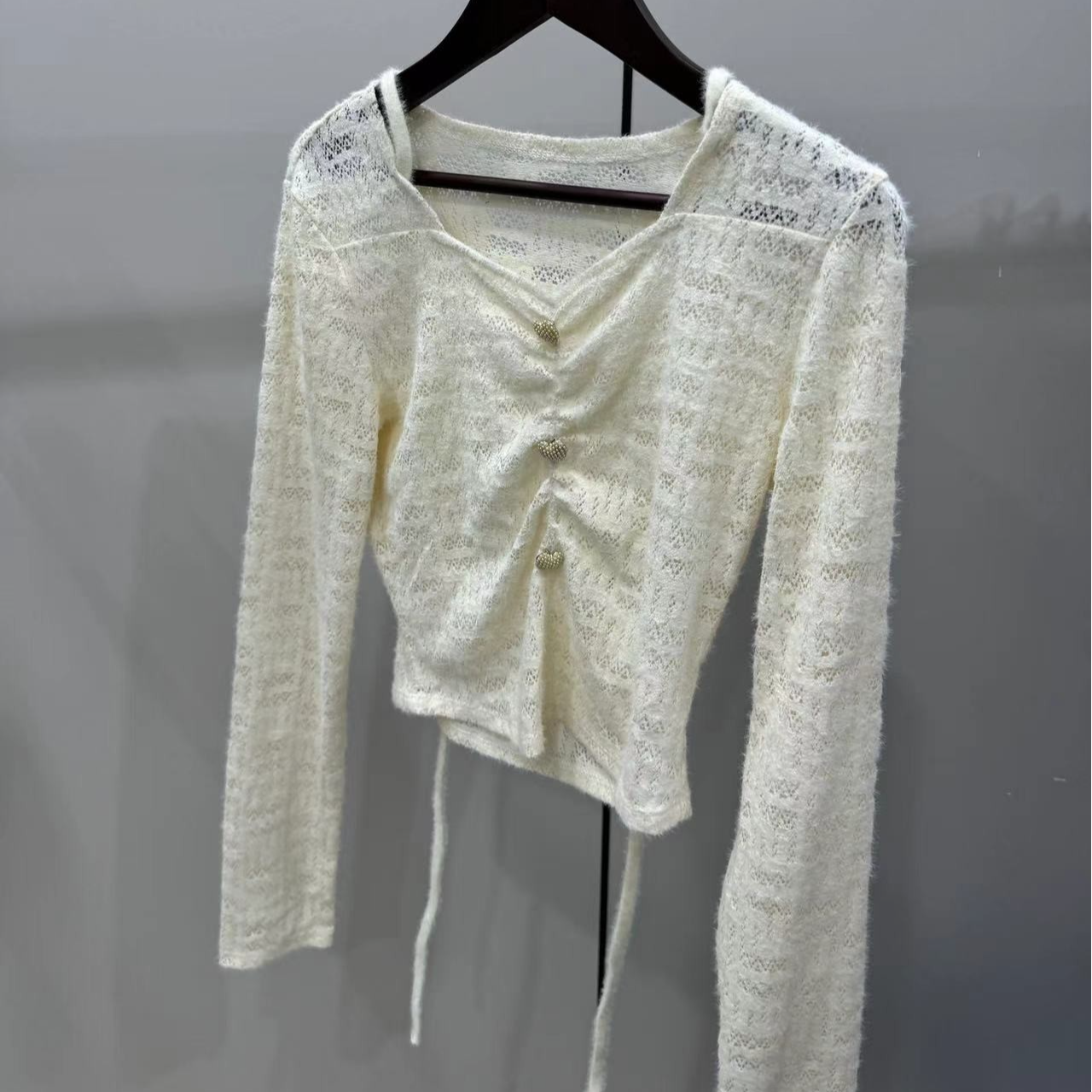 秋季新款打底衫蕾丝简约百搭