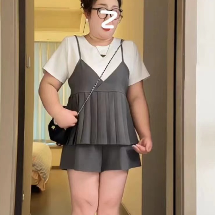 【自然之美】夏季新款两件套减龄可爱时尚套装