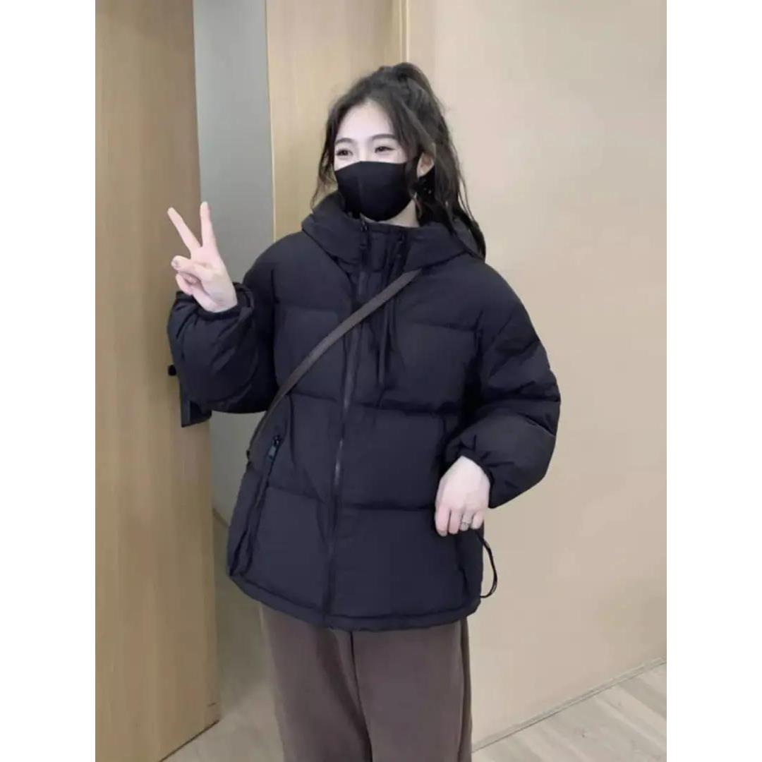 羽绒服2023新款爆款欧货时尚连帽女士女款秋季设计感双拉链羽绒棉