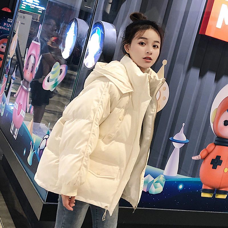 羽绒服2023新款爆款短款女款韩版宽松季袄时尚加厚连帽面包羽绒棉