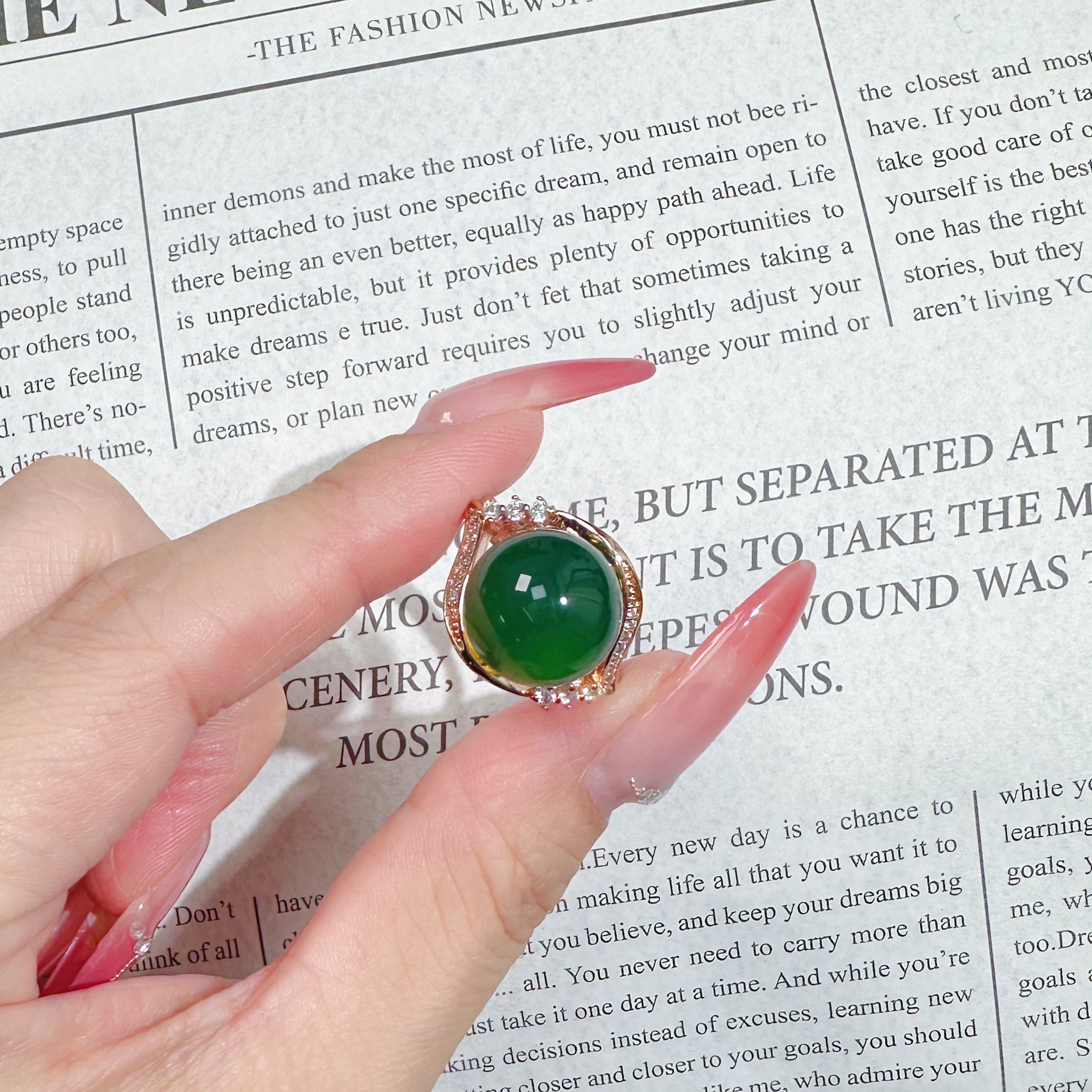 【玲珑】琥珀中精品的蓝珀时尚女士戒指SS000006660701