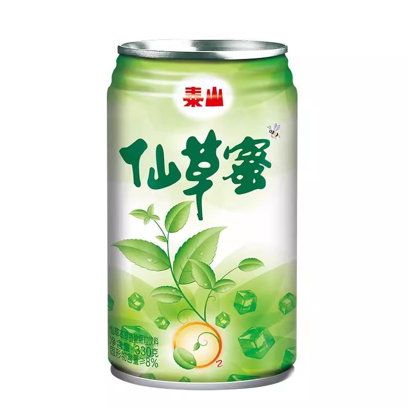 泰山仙草蜜*罐整凉茶烧仙草果冻黑凉粉夏日清凉饮料笋0g