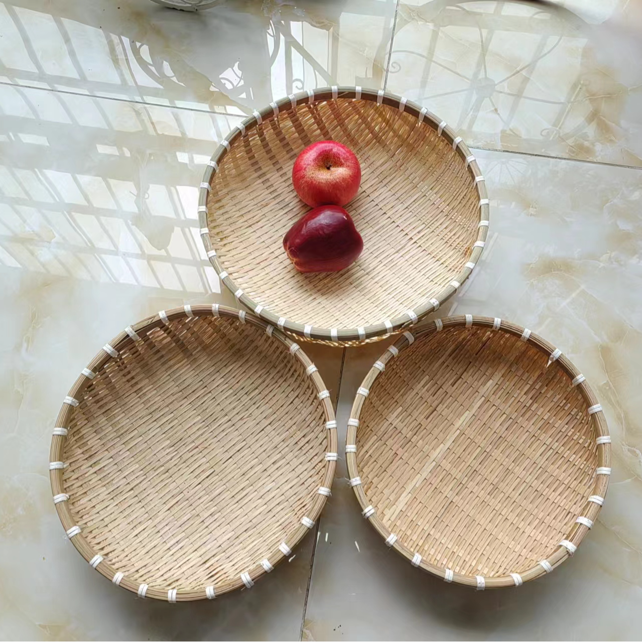 【竹编小师傅】竹编馒头筐25-28-30手工编织竹编制品厂家直销