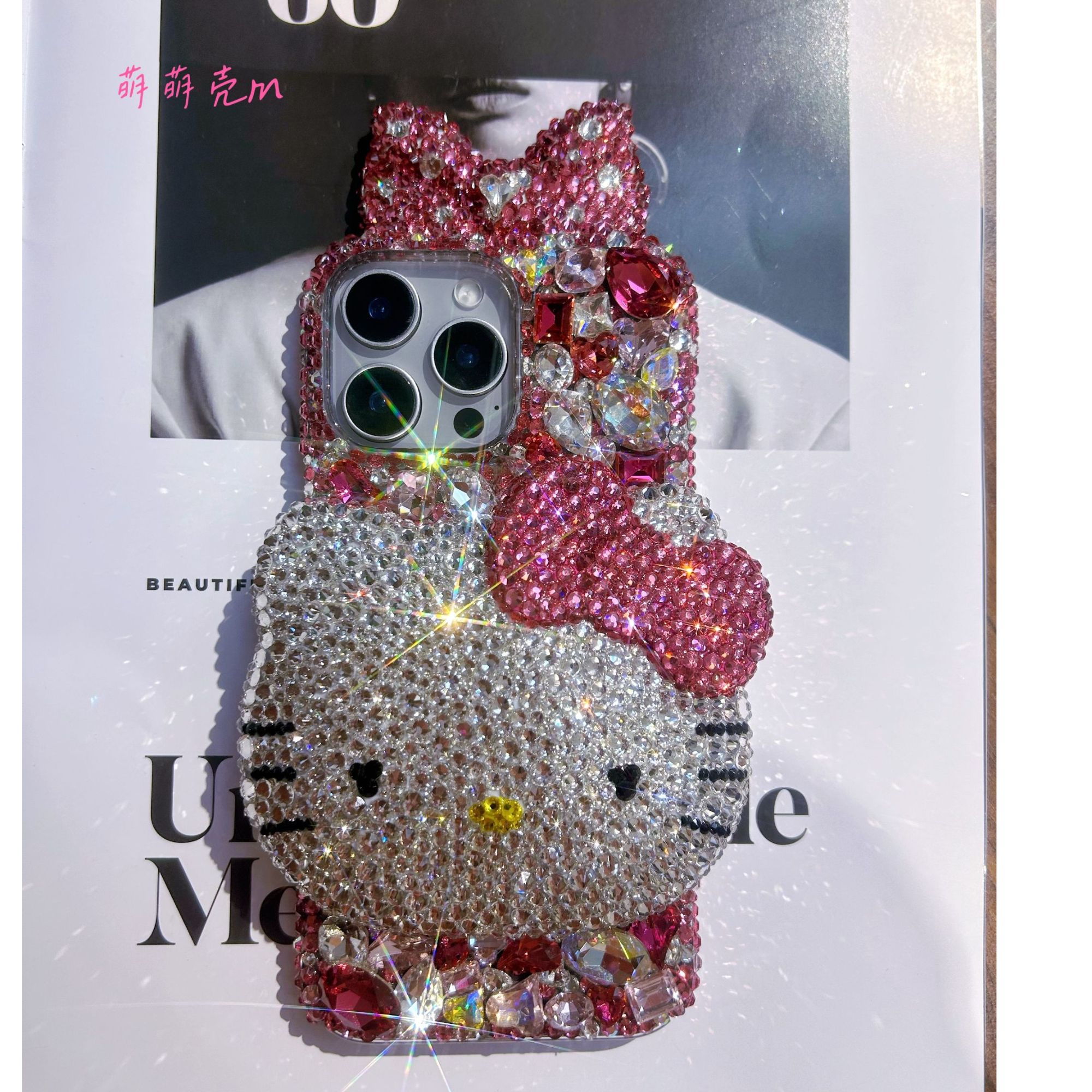 懒懒同款Hello Kitty满钻手机壳14蝴蝶结kitty适用16promax可爱15