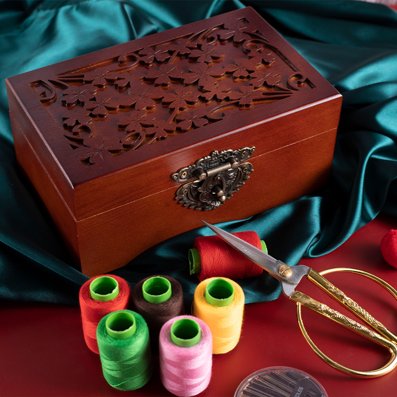 家用针线收纳高档缝纫用品便携针线包套装结婚嫁妆针线盒工具