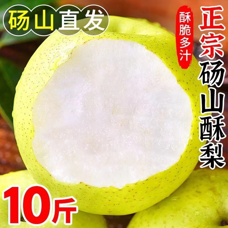 香梨10斤薄皮梨子皮薄超甜3/5斤红香酥梨脆甜梨子批发 10斤整箱