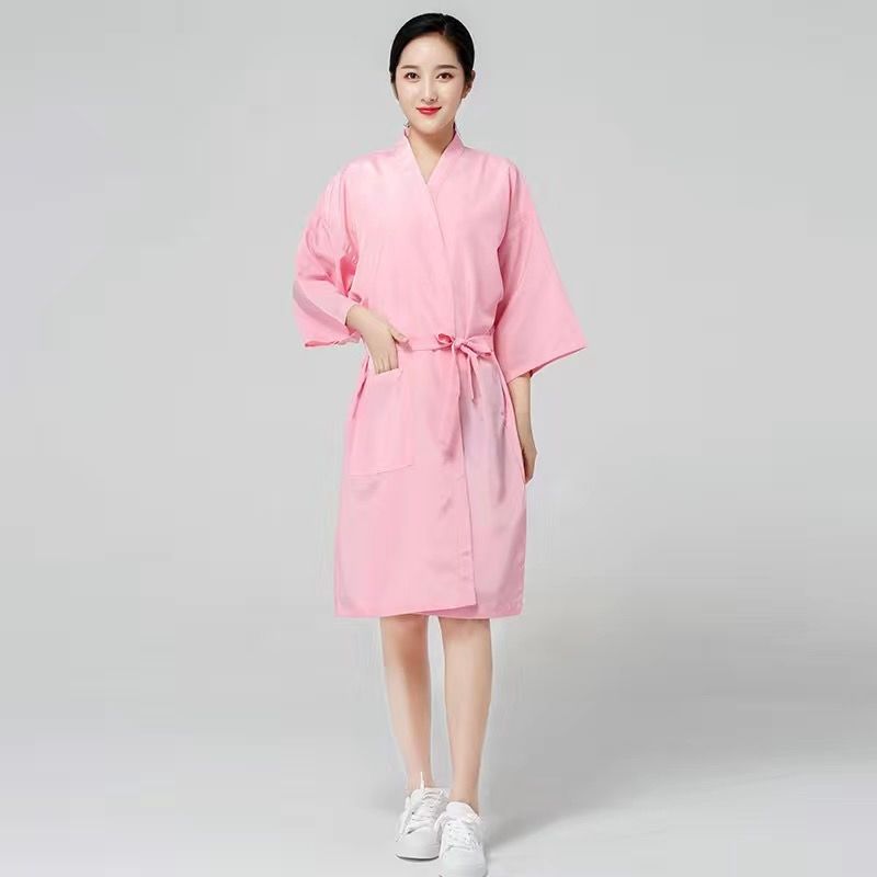 理发店和服客服客袍发廊剪发和服围裙美发用工作服高档染发用客袍