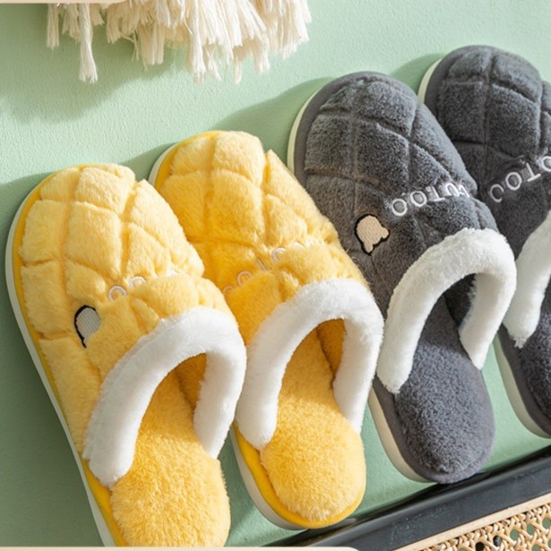 现货棉拖鞋女秋冬季新款情侣居家用可爱厚底毛毛绒拖鞋男冬天批发