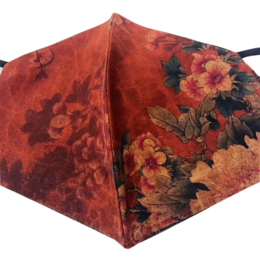 豪蓉 2025冬季新款桑蚕丝香云纱男女通用防护口罩 可做调节丝巾