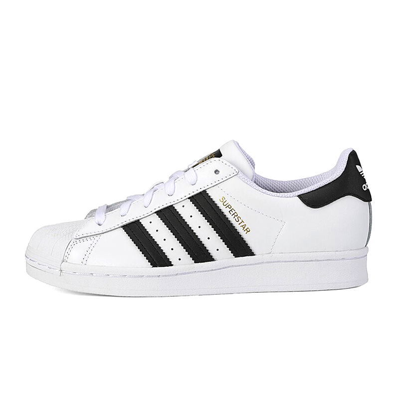 Adidas阿迪达斯三叶草经典金标贝壳头大童款休闲小白鞋板鞋FU7712