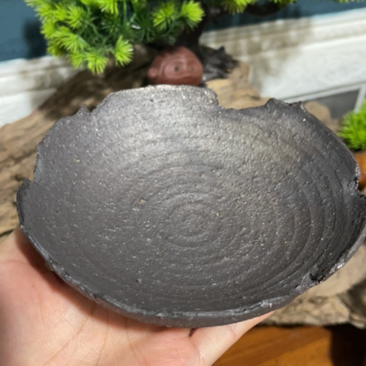 手工姹寂风茶盘壶承