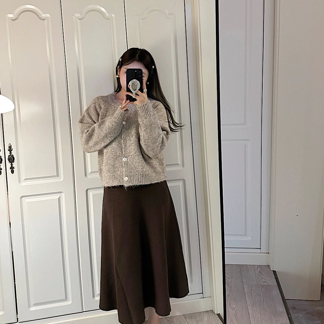 TIGERMMM__  上衣 .  blingbling 亮丝细闪排扣毛衣外套