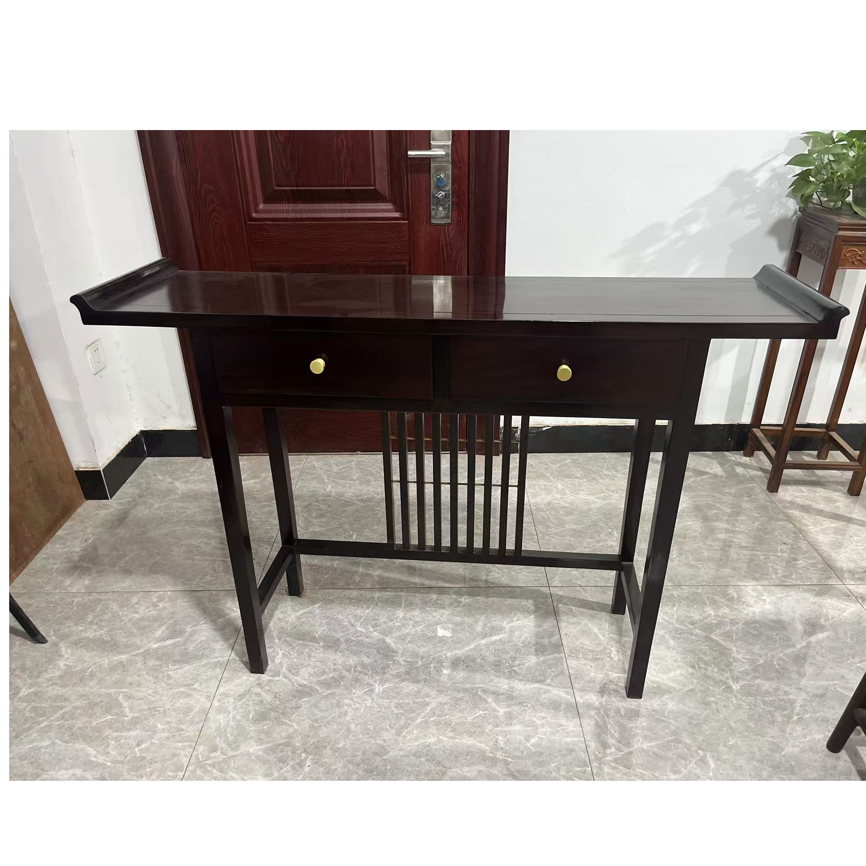 黑金檀新中式条案翘头案